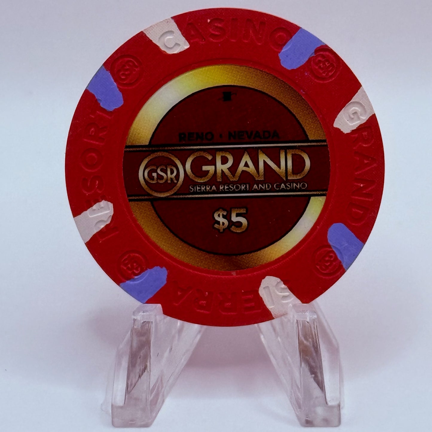Grand Sierra Resort Reno Nevada 2018 $5 Casino Chip D2712