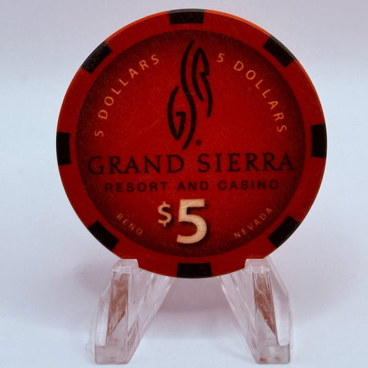 Grand Sierra Resort Reno Nevada 2012 $5 Casino Chip D0687
