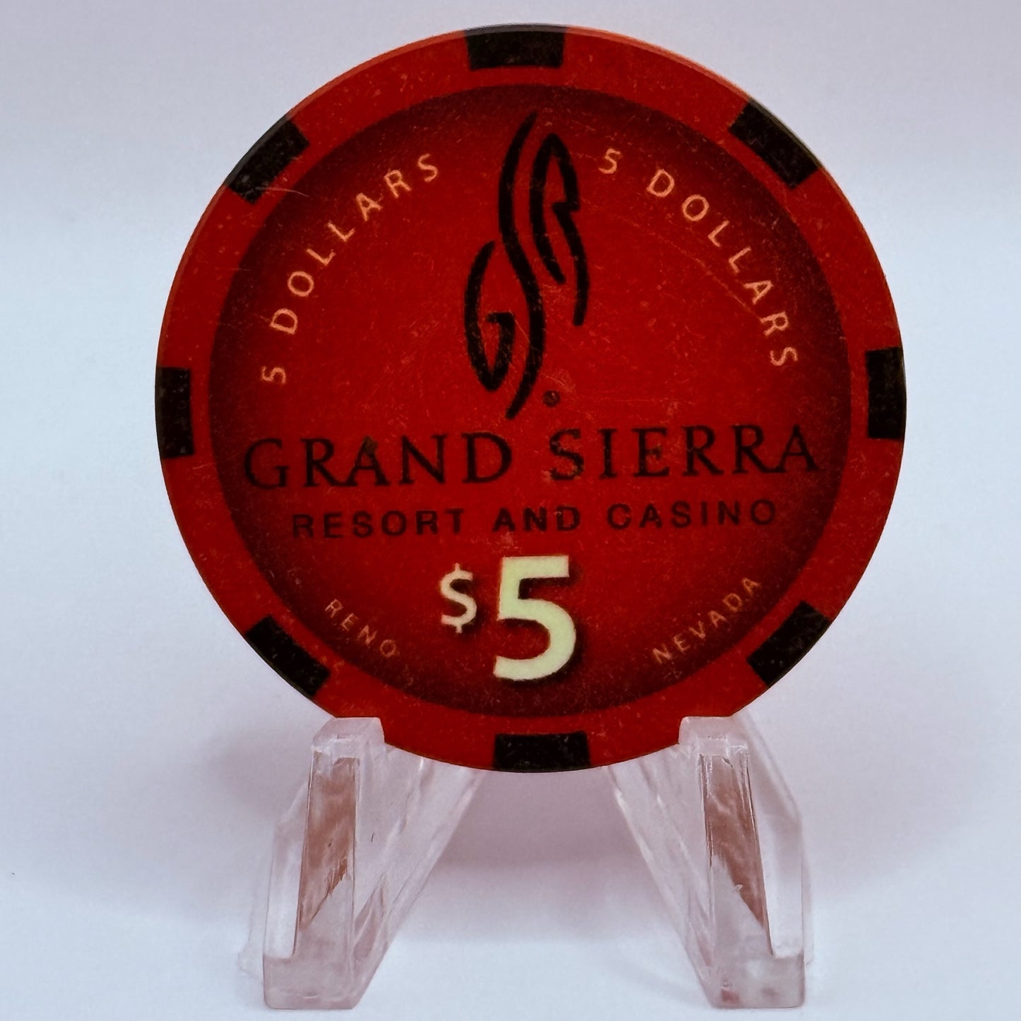 Grand Sierra Resort Reno Nevada 2012 $5 Casino Chip D0687
