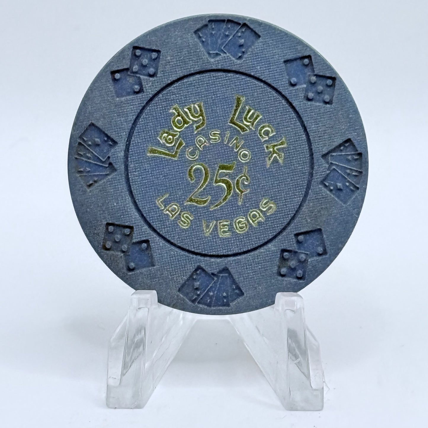Lady Luck Las Vegas Nevada 1960s $0.25 Casino Chip N0991