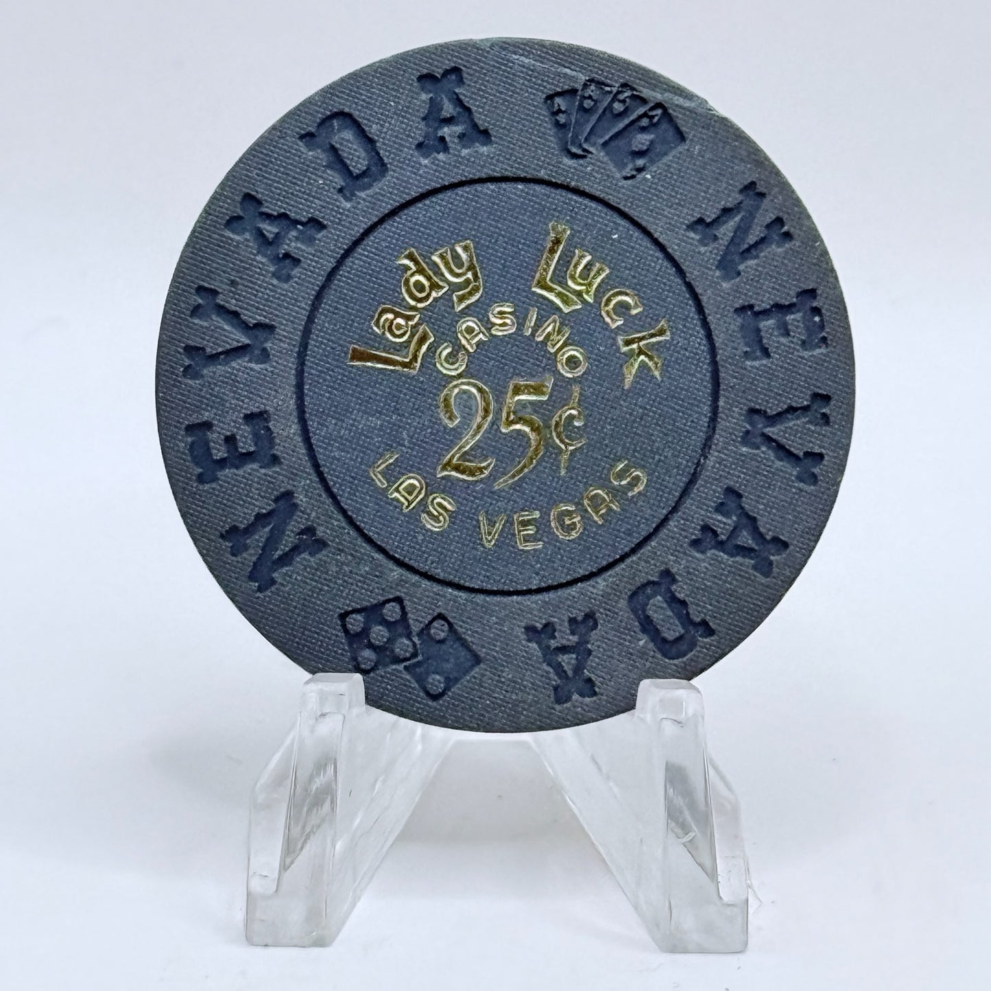 Lady Luck Las Vegas Nevada 1970s $0.25 Casino Chip N7161