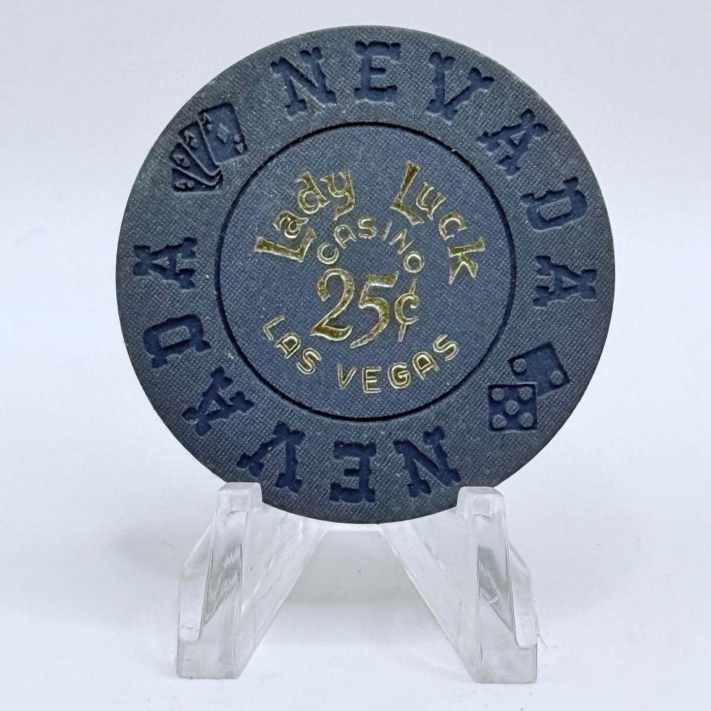 Lady Luck Las Vegas Nevada 1970s $0.25 Casino Chip N7161