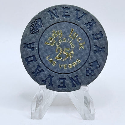 Lady Luck Las Vegas Nevada 1970s $0.25 Casino Chip N7161