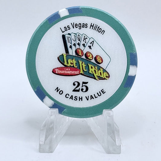 Las Vegas Hilton Las Vegas Nevada 1997 'Let It Ride, Tournament Chip' $25 NCV Casino Chip N8689