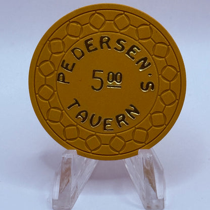 Pedersen's Tavern Vancouver Washington $5 Casino Chip