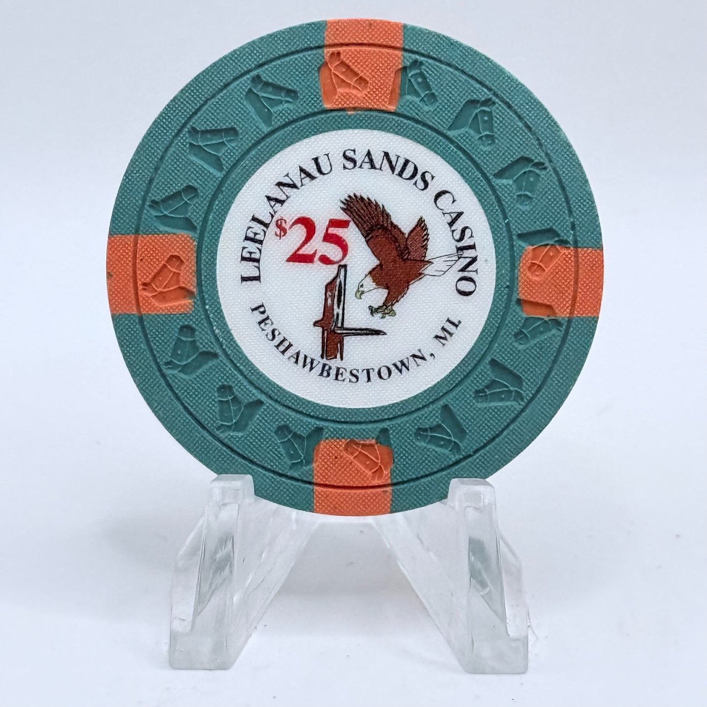 Leelanau Sands Casino Peshawbestown Michigan Series 9 $25 Casino Chip
