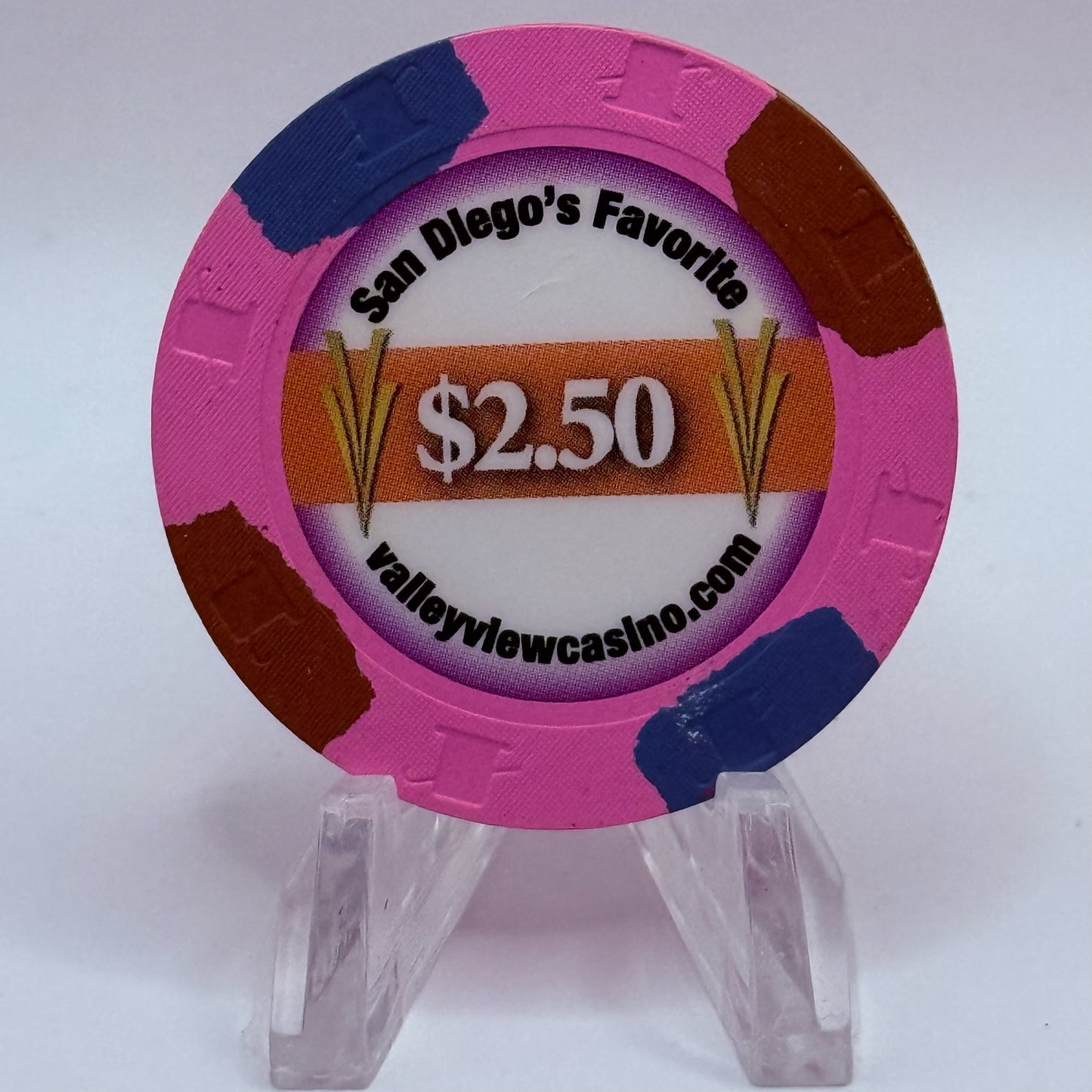 Valley View Casino Valley Center California $2.50 Casino Chip