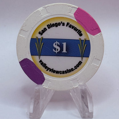 Valley View Casino Valley Center California $1 Casino Chip
