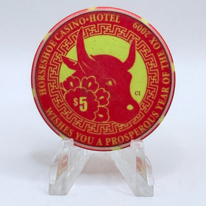 Horseshoe Southern Indiana Casino Elizabeth Indiana 2009 'Year Of The Ox' LE $5 Casino Chip