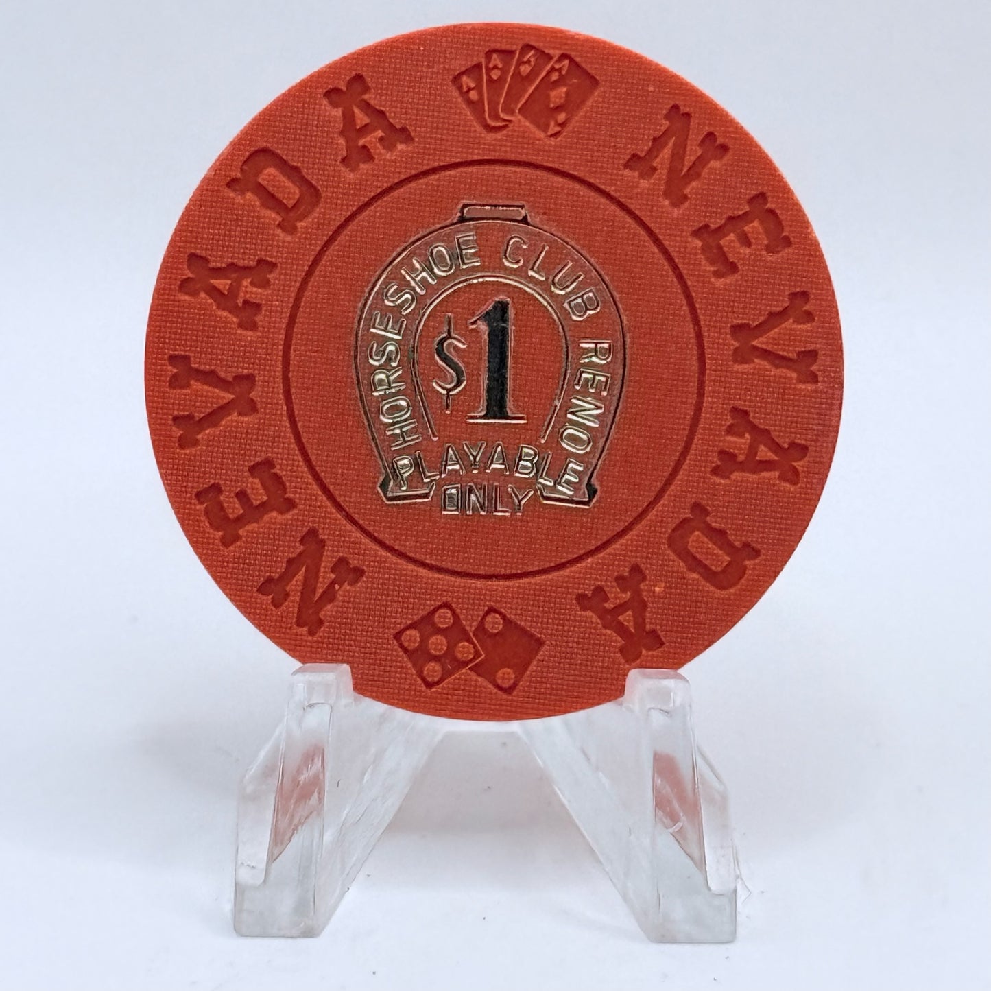 Horseshoe Club Reno Nevada 1970s $1 NCV Casino Chip N6792