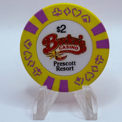 Bucky's Casino Prescott Arizona 1996 $2 Casino Chip