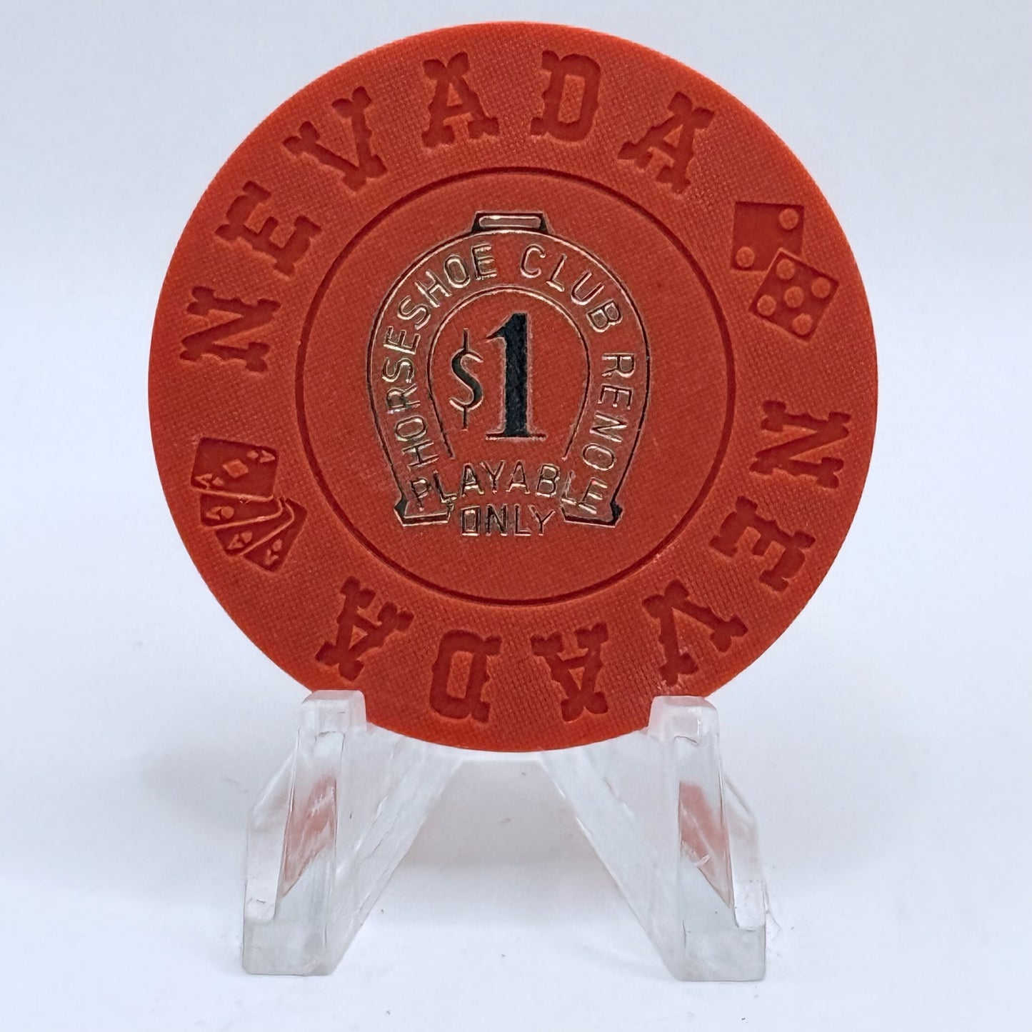 Horseshoe Club Reno Nevada 1970s $1 NCV Casino Chip N6792