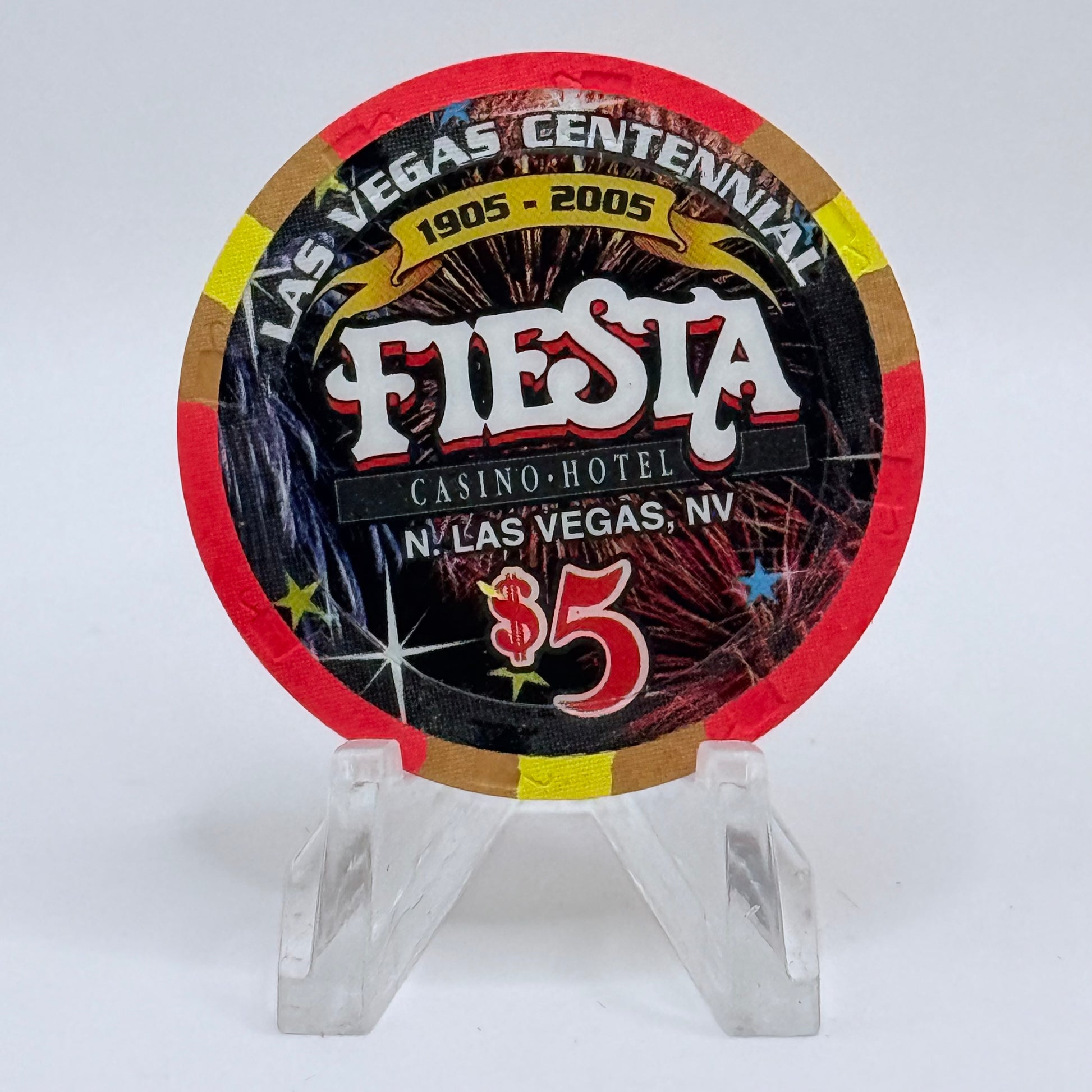 Fiesta Rancho N. Las Vegas Nevada 2005 'Las Vegas Centennial' LE $5 Casino Chip E4783