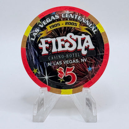 Fiesta Rancho N. Las Vegas Nevada 2005 'Las Vegas Centennial' LE $5 Casino Chip E4783