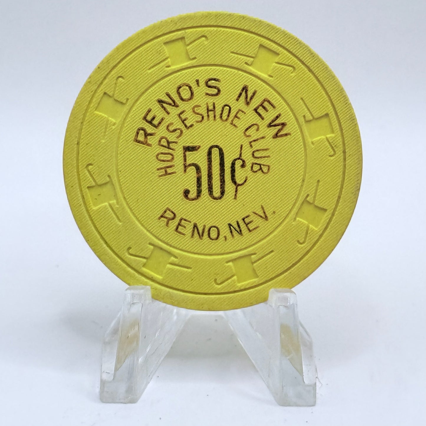 Horseshoe Club Reno Nevada 1977 $0.50 Casino Chip N3037