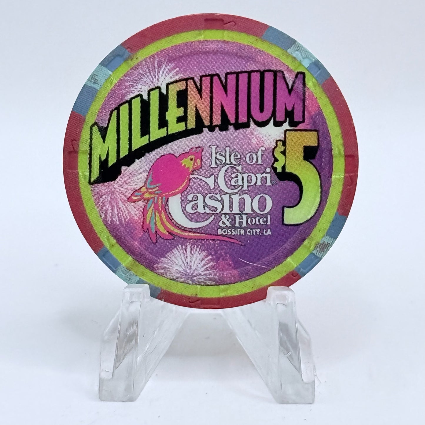 Isle of Capri - Bossier City Bossier City Louisiana 'Millennium' LE $5 Casino Chip