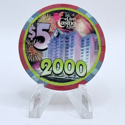 Isle of Capri - Bossier City Bossier City Louisiana 'Millennium' LE $5 Casino Chip