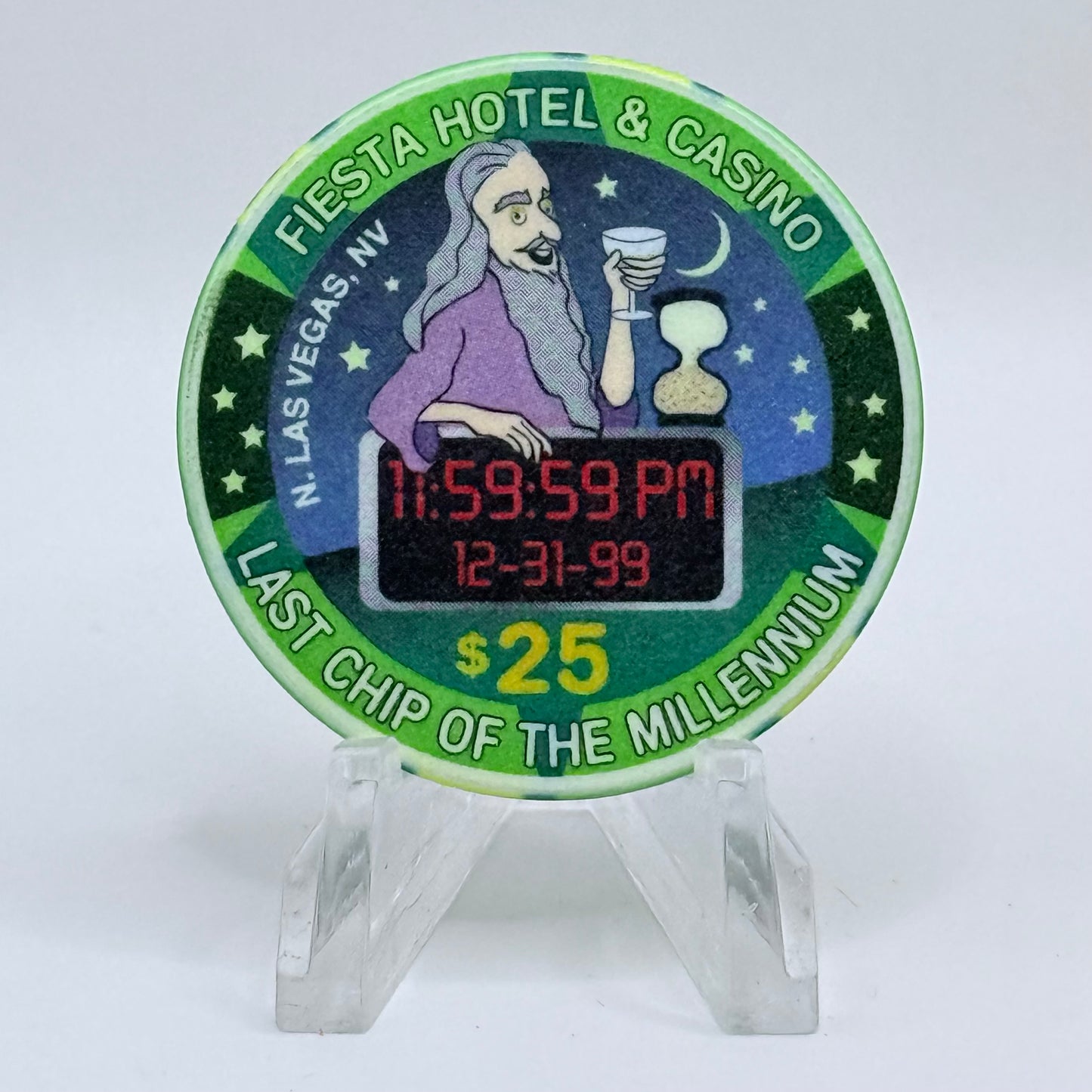 Fiesta Rancho N. Las Vegas Nevada 2000 'First Chip Of The Millennium' LE $25 Casino Chip V4126