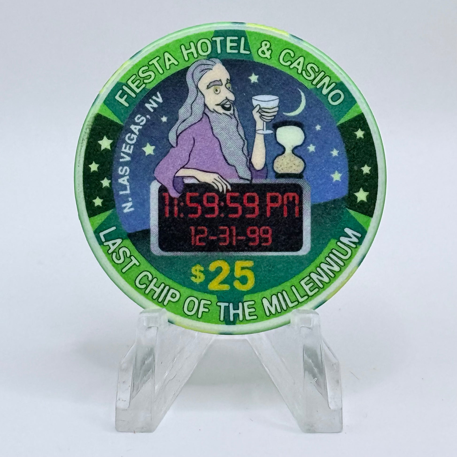 Fiesta Rancho N. Las Vegas Nevada 2000 'First Chip Of The Millennium' LE $25 Casino Chip V4126