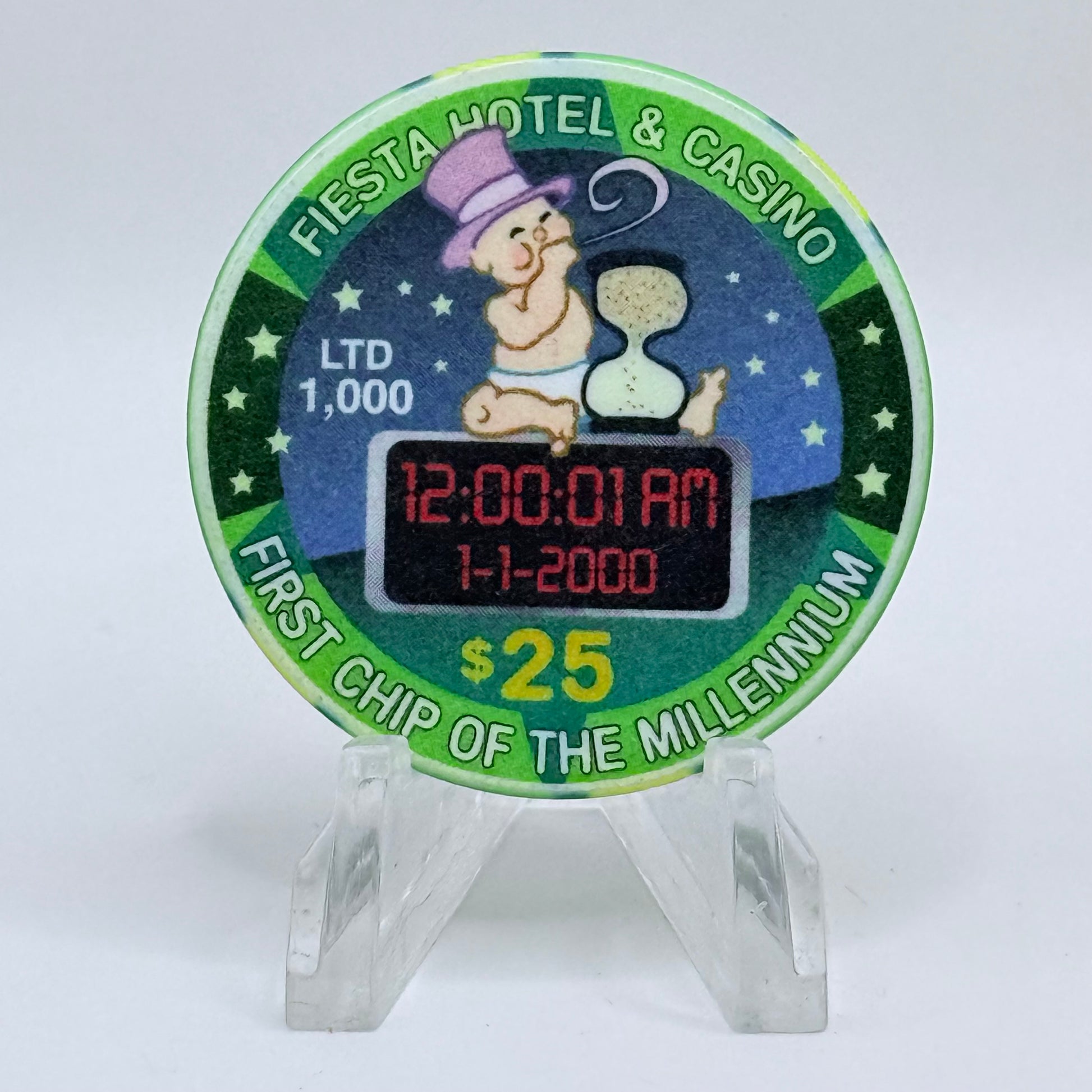 Fiesta Rancho N. Las Vegas Nevada 2000 'First Chip Of The Millennium' LE $25 Casino Chip V4126