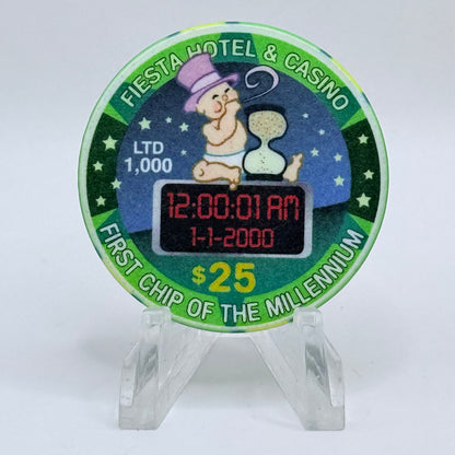 Fiesta Rancho N. Las Vegas Nevada 2000 'First Chip Of The Millennium' LE $25 Casino Chip V4126