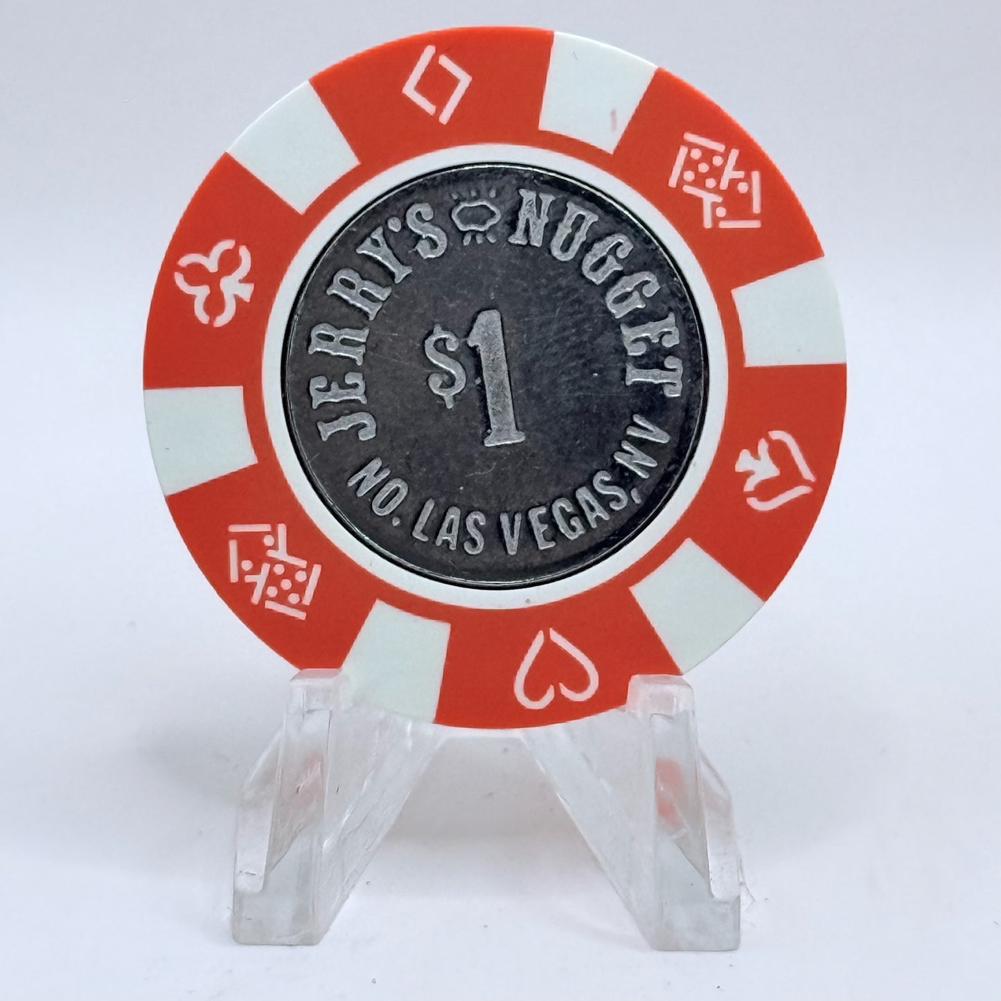 Jerry's Nugget N. Las Vegas Nevada 1980s $1 Casino Chip N1975