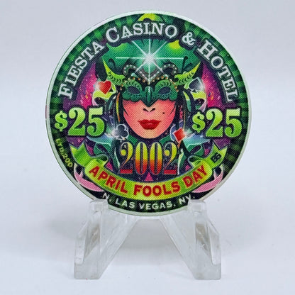 Fiesta Rancho N. Las Vegas Nevada 2002 'April Fools Day' LE $25 Casino Chip V8451