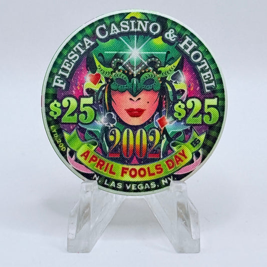 Fiesta Rancho N. Las Vegas Nevada 2002 'April Fools Day' LE $25 Casino Chip V8451