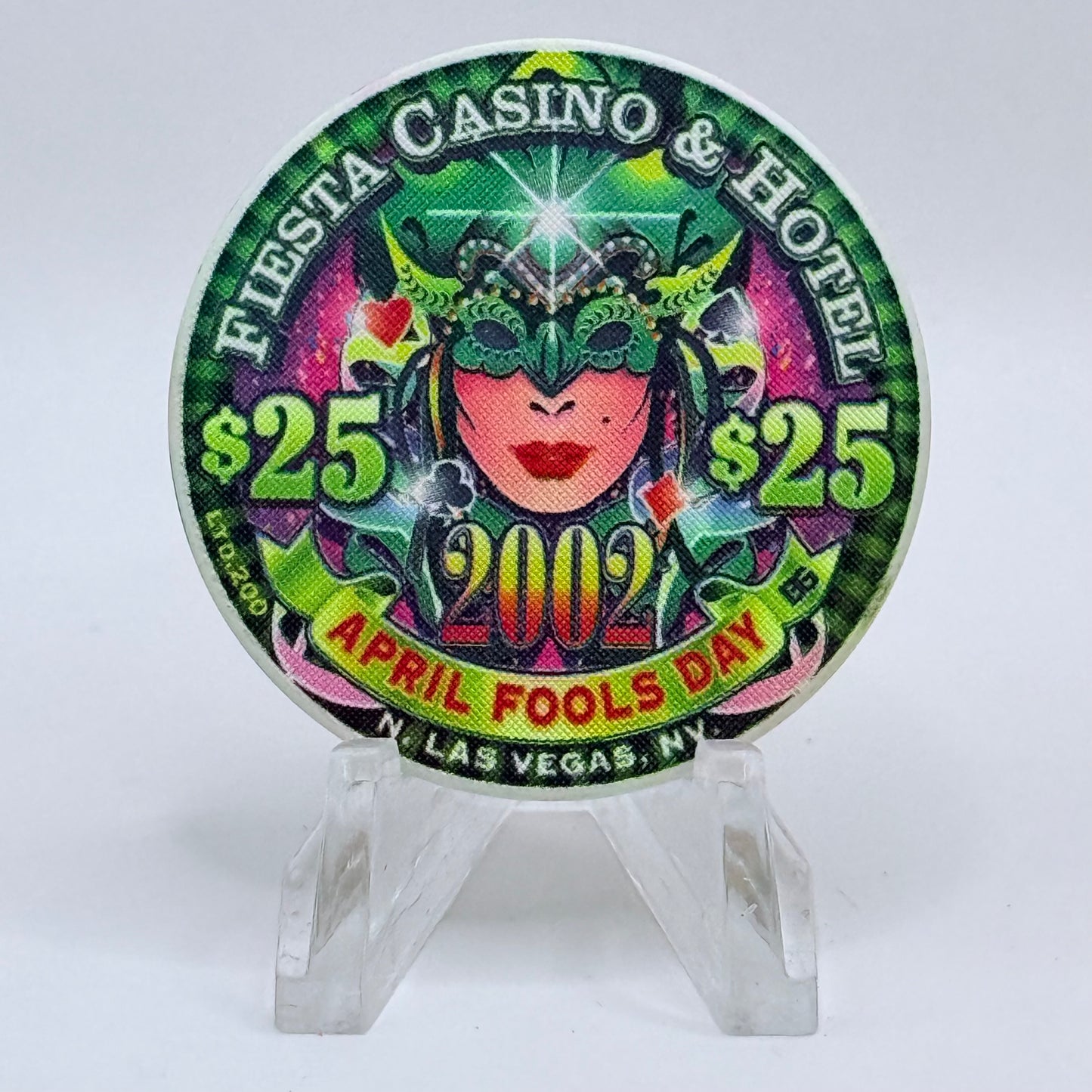 Fiesta Rancho N. Las Vegas Nevada 2002 'April Fools Day' LE $25 Casino Chip V8451