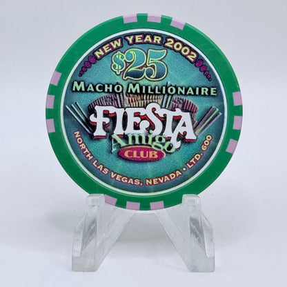 Fiesta Rancho N. Las Vegas Nevada 2002 'New Year/ Macho Millionaire' LE $25 Casino Chip V8460