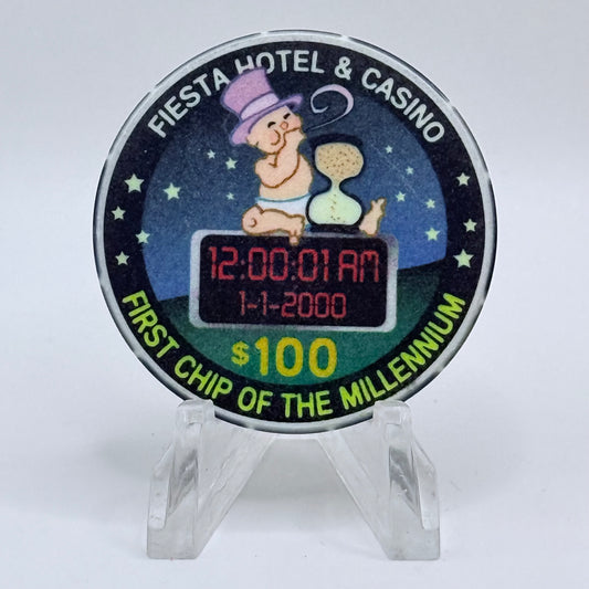 Fiesta Rancho N. Las Vegas Nevada 2000 'First Chip Of The Millennium' LE $100 Casino Chip V4129