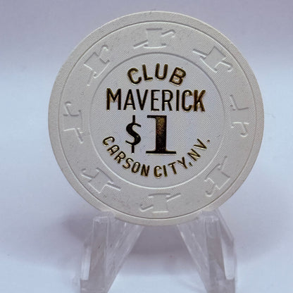 Club Maverick Carson City Nevada 1981 $1 Casino Chip N5031