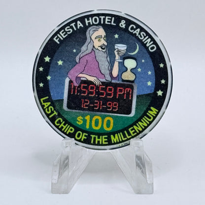 Fiesta Rancho N. Las Vegas Nevada 1999 'Last Chip Of The Millennium' LE $100 Casino Chip V4130