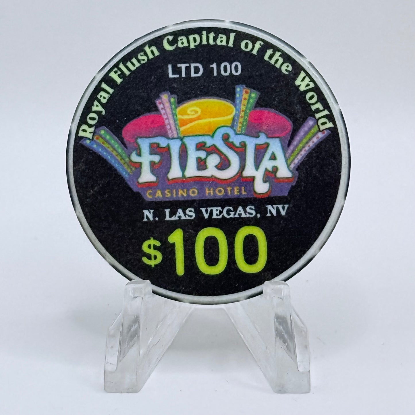 Fiesta Rancho N. Las Vegas Nevada 1999 'Last Chip Of The Millennium' LE $100 Casino Chip V4130