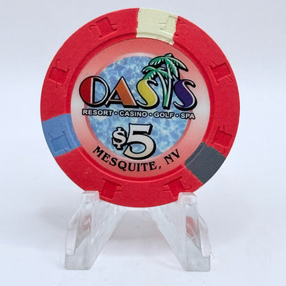 Oasis Resort Hotel Mesquite Nevada 2001 $5 Casino Chip V9249
