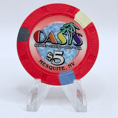 Oasis Resort Hotel Mesquite Nevada 2001 $5 Casino Chip V9249