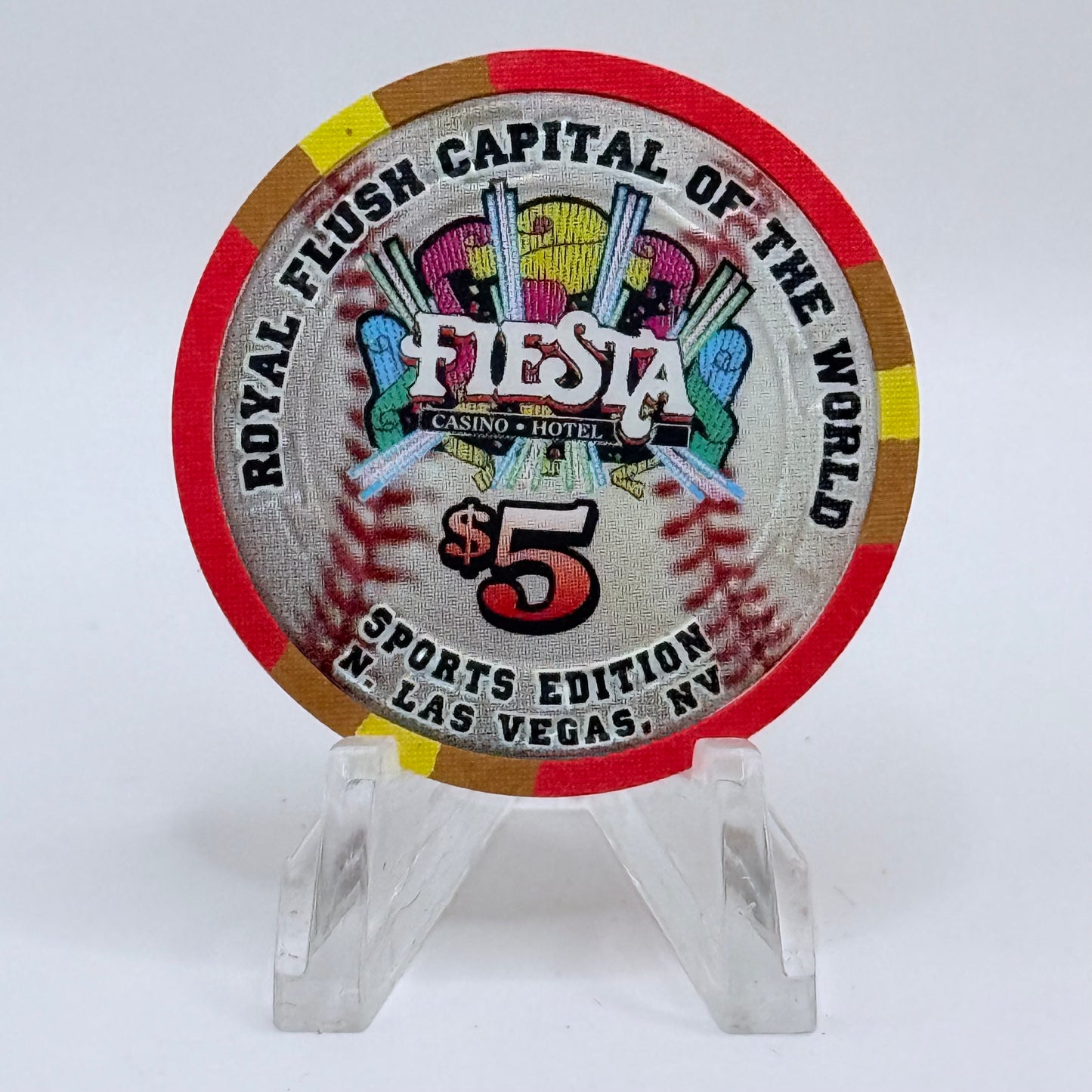 Fiesta Rancho N. Las Vegas Nevada 1999 'Danny 'Little Red' Lopez' LE $5 Casino Chip V2406