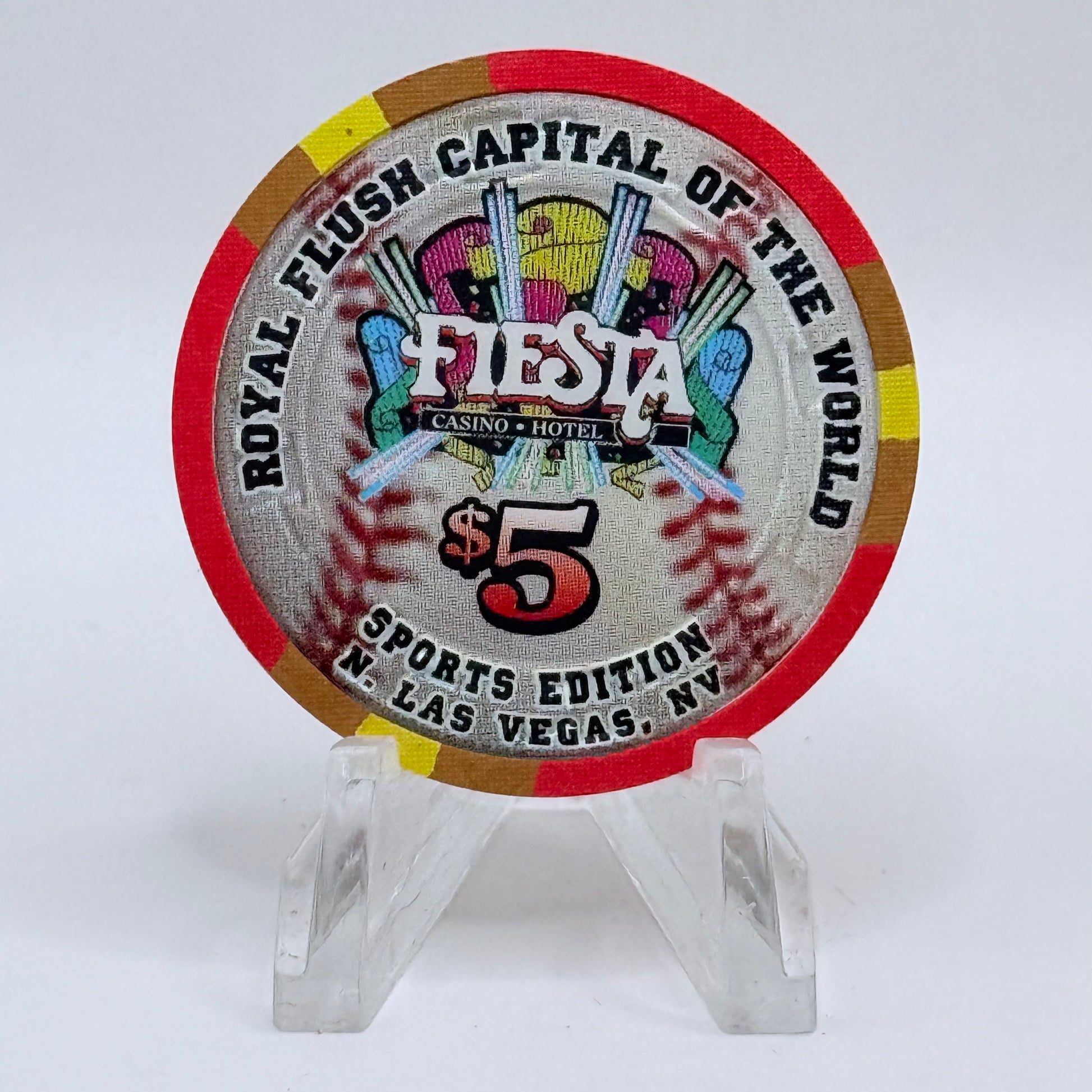 Fiesta Rancho N. Las Vegas Nevada 1999 'Danny 'Little Red' Lopez' LE $5 Casino Chip V2406