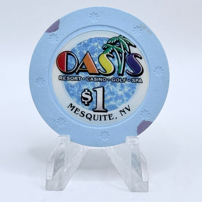 Oasis Resort Hotel Mesquite Nevada 2006 $1 Casino Chip E8525