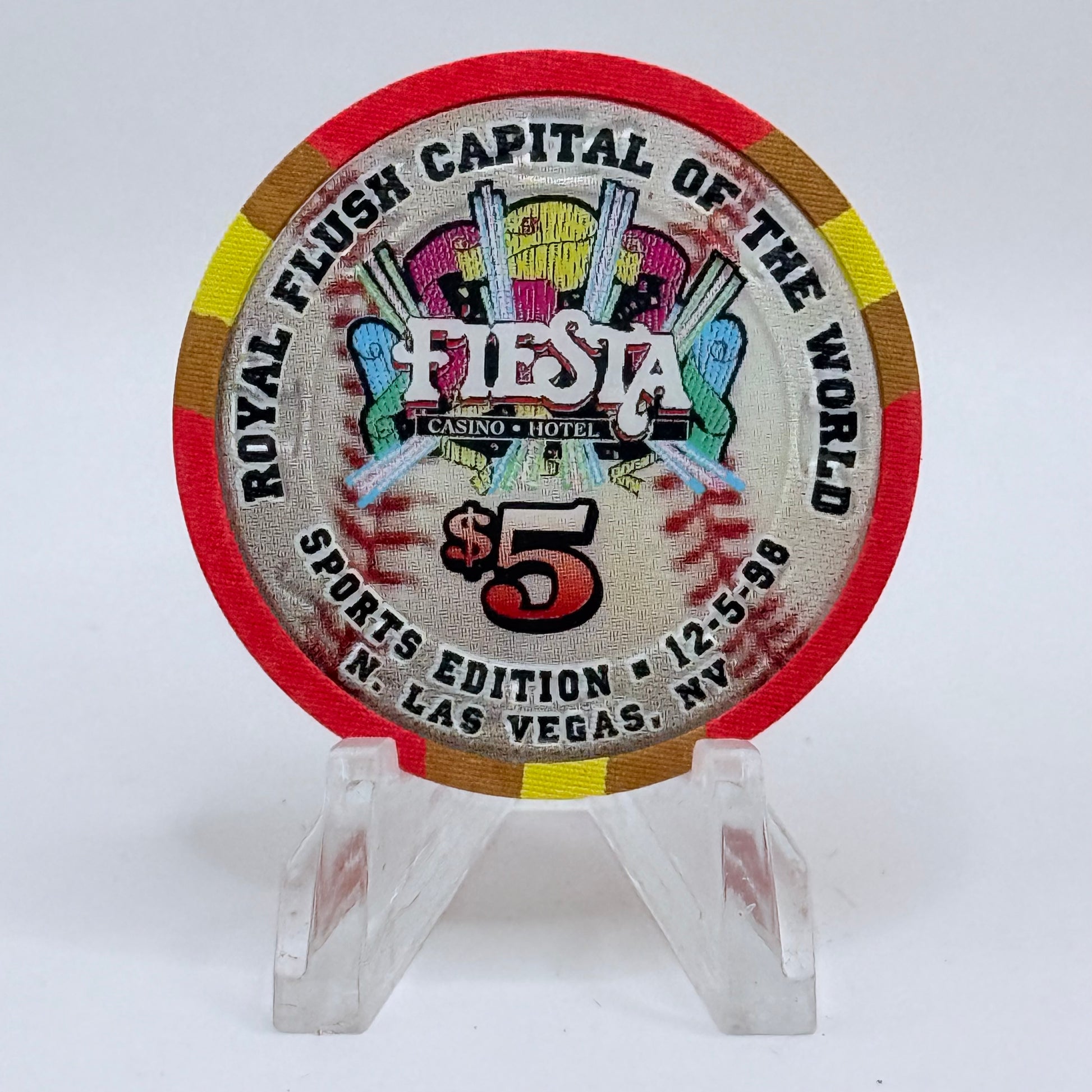 Fiesta Rancho N. Las Vegas Nevada 1998 'Dick Williams' LE $5 Casino Chip V2408
