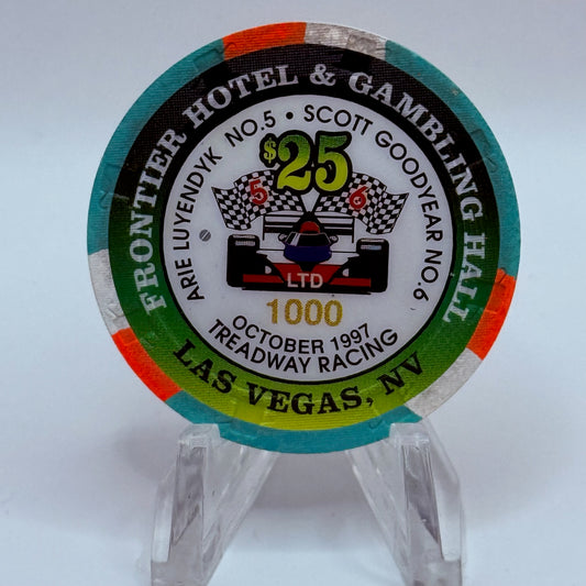 Frontier Hotel Las Vegas Nevada 1997 'Scott Goodyear No. 6' LE $25 Casino Chip N9763