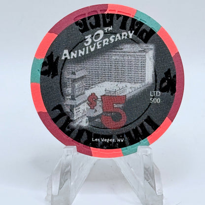 Imperial Palace Las Vegas Nevada 2006 '30th Anniversary' LE $5 Casino Chip E8094