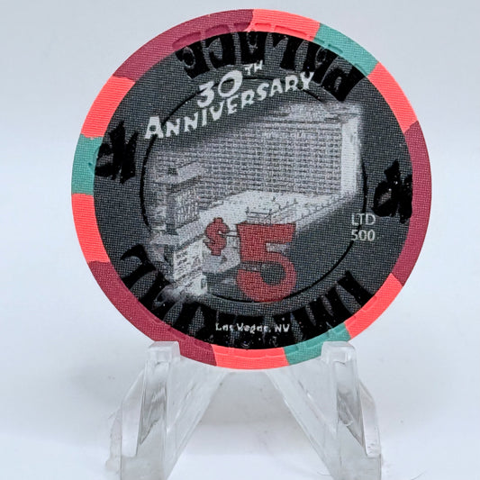 Imperial Palace Las Vegas Nevada 2006 '30th Anniversary' LE $5 Casino Chip E8094