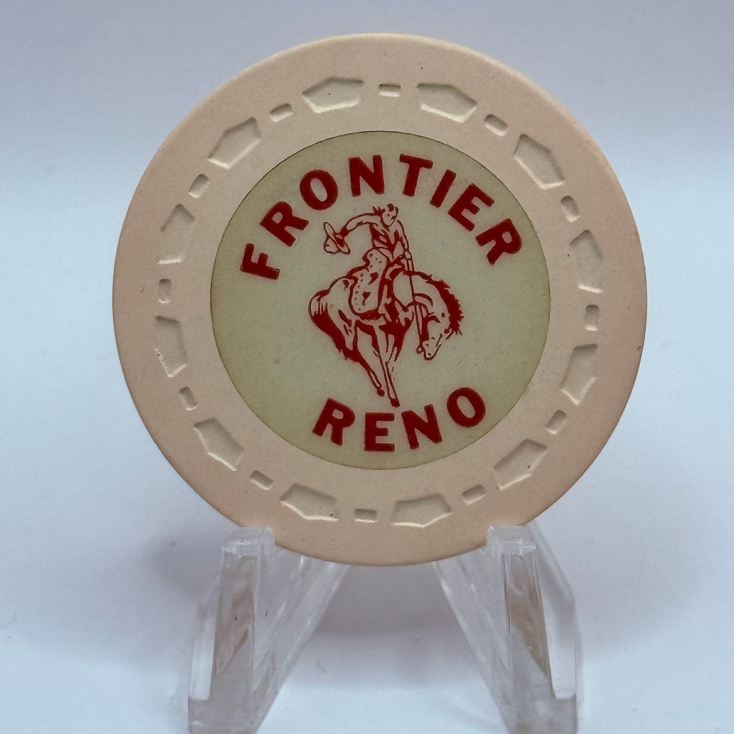 Frontier Club Reno Nevada 1954 Series 3 Roulette Cream Casino Chip N5073