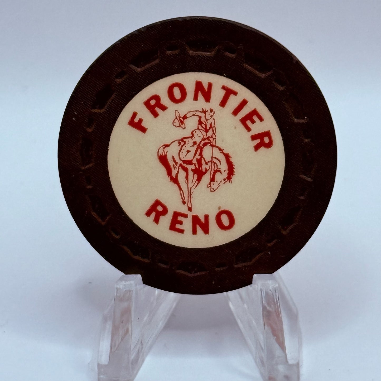 Frontier Club Reno Nevada 1954 Series 3 Roulette Brown Casino Chip N5073
