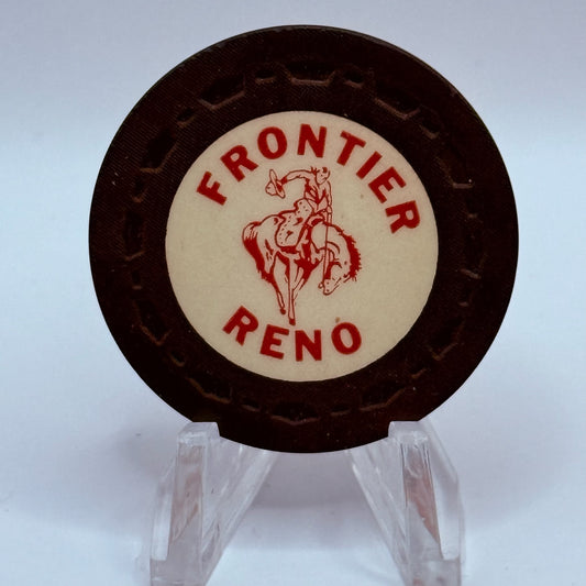 Frontier Club Reno Nevada 1954 Series 3 Roulette Brown Casino Chip N5073