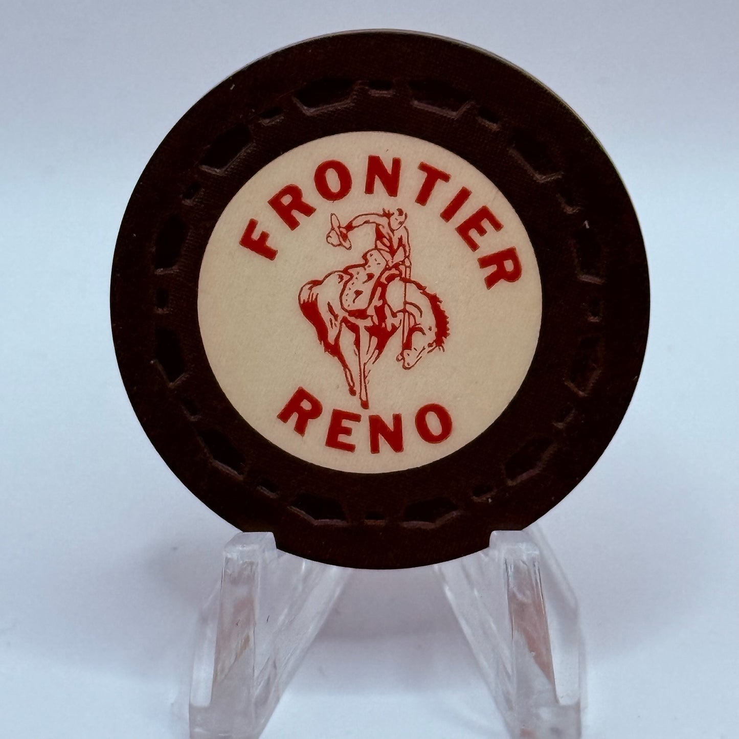 Frontier Club Reno Nevada 1954 Series 3 Roulette Brown Casino Chip N5073