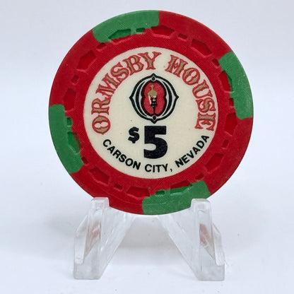 Ormsby House Carson City Nevada 1975 $5 Casino Chip N7182