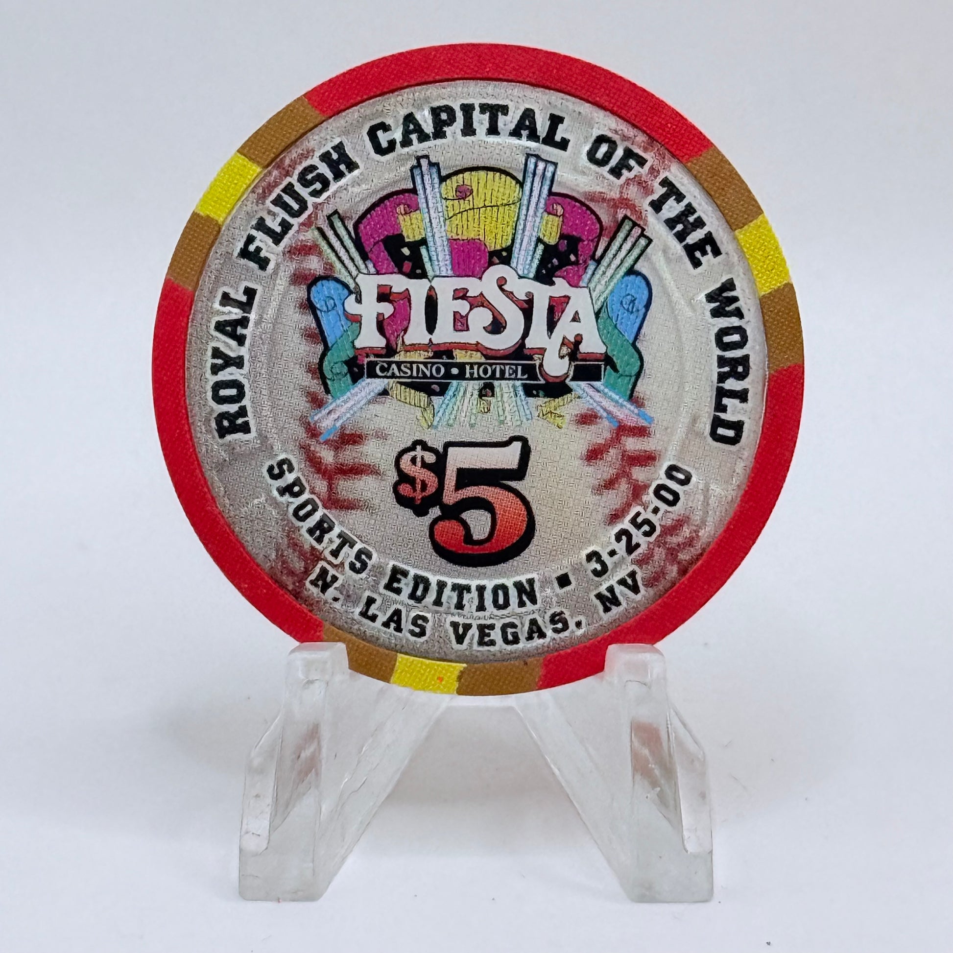 Fiesta Rancho N. Las Vegas Nevada 2000 'Gino Cimoli' LE $5 Casino Chip V4114