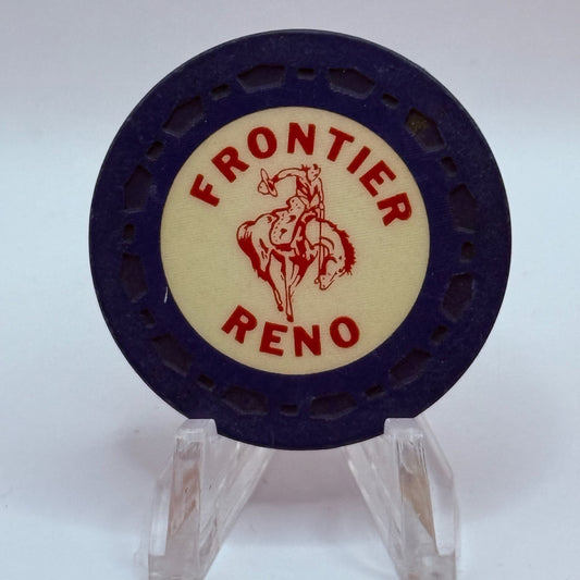 Frontier Club Reno Nevada 1954 Series 3 Roulette Navy Casino Chip N5073